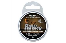 Savage Gear Raw49 7x7 Edelstahlvorfach Brown 10m 0,36mm