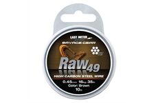 Savage Gear Raw49 7x7 Edelstahlvorfach Brown 10m 0,45mm