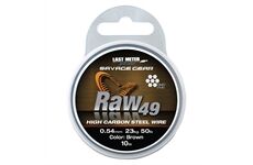 Savage Gear Raw49 7x7 Edelstahlvorfach Brown 10m 0,54mm