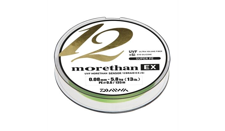 Daiwa Morethan 12 Braid EX+Si 300m lime green