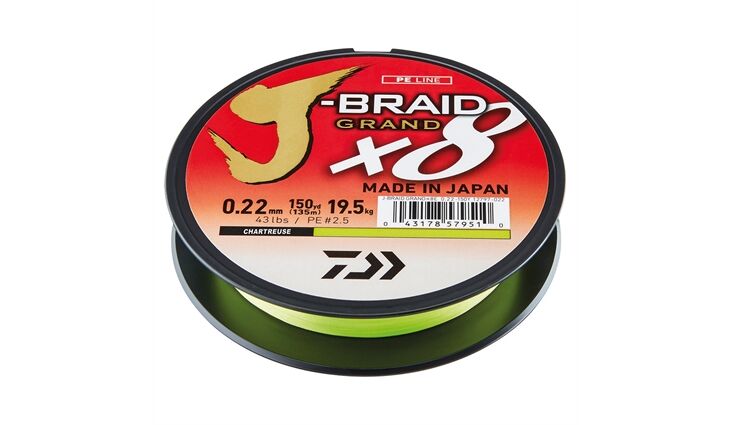 Daiwa J-Braid Grand X8 270m CH 0.18mm - inkl. Schere