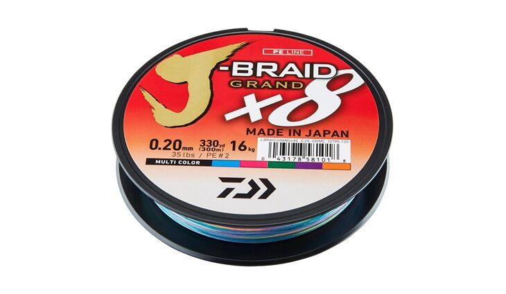 Daiwa J-Braid Grand X8 0,13mm 300m Multi Color