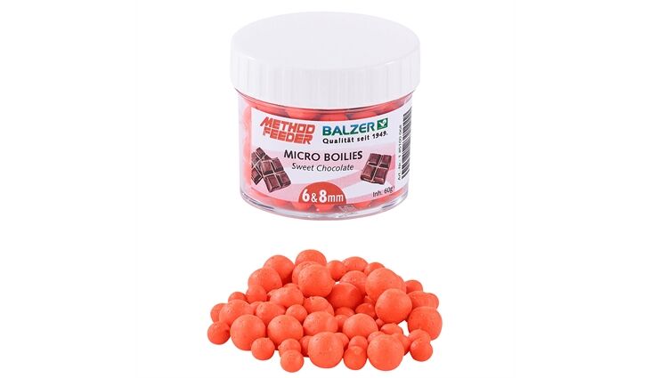 Balzer Method Feeder Boilies - Orange Sweet Chocolate 6+8