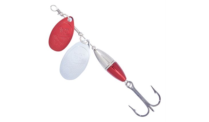 Balzer Metallica Spinner Doppel Rot Silber 18g