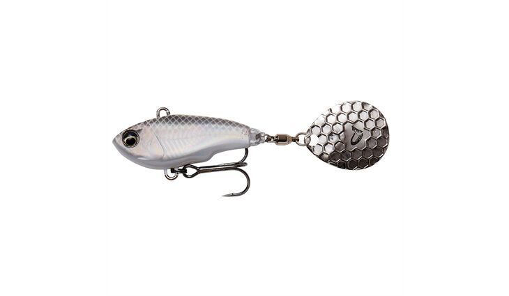 Savage Gear FAT TAIL SPIN 8CM 24G - WHITE SILVER