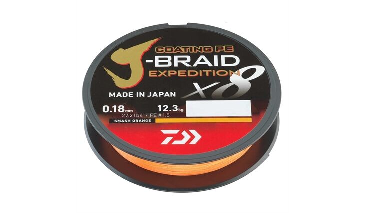 Daiwa J-Braid Expedition X8E 0.18mm 3000m Smash Orange