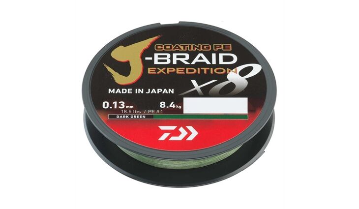 Daiwa J-Braid Expedition X8E 0.16mm 3000m Dark Green