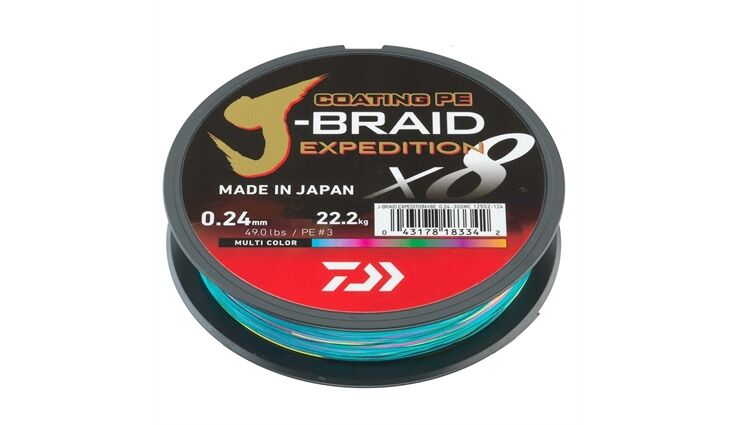 Daiwa J-Braid Expedition X8E 0.16mm 3000m Multi Color