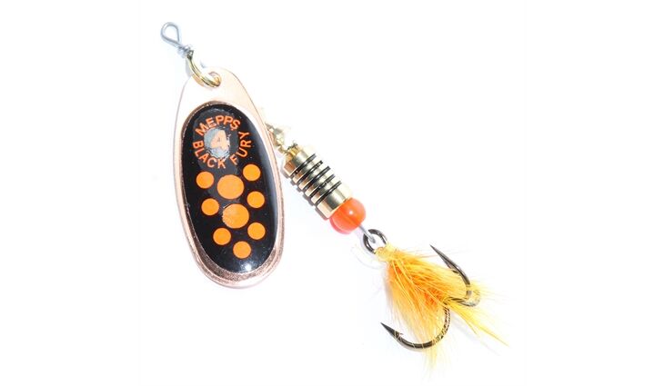 Mepps Black Fury mit Fliege kupfer Gr.1