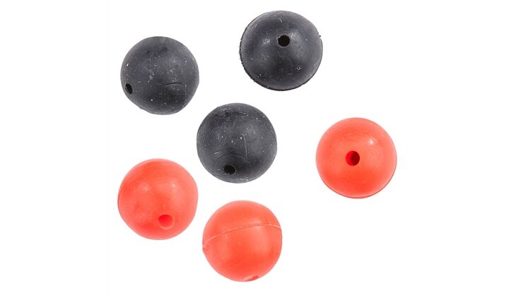 Balzer Gummiperlen rot-schwarz 8mm