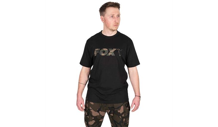 Fox T-Shirt Black/Camo Logo M