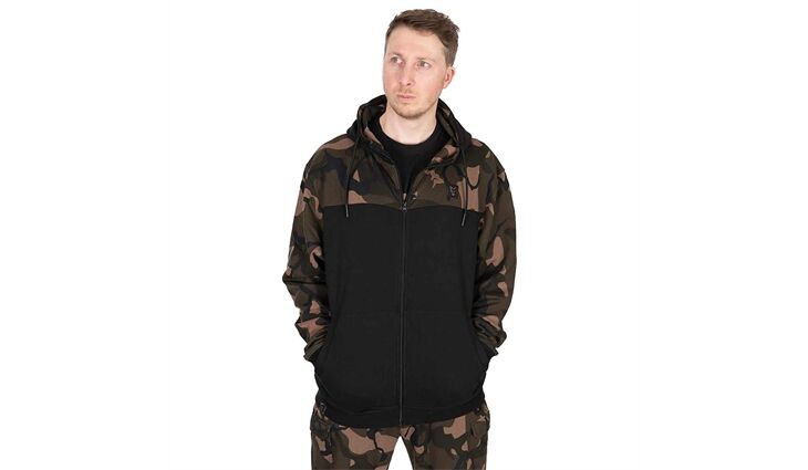 Fox LW Split Zip Hoody Black/Camo L