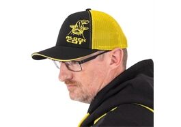 Black Cat Black and Yellow Trucker Cap