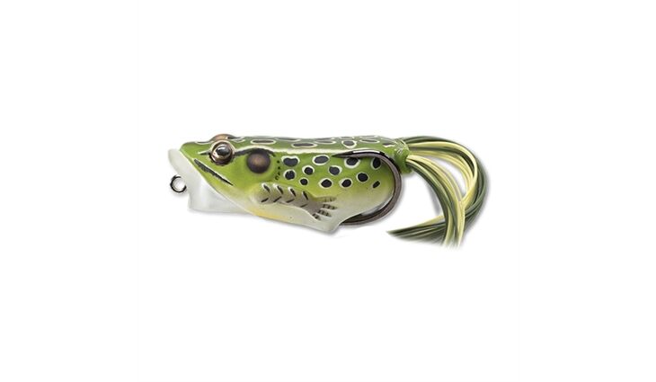 Live Target Hollow Body Frog Popper 55mm Green/Yellow