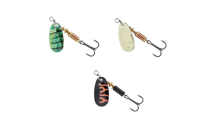 Balzer Shirasu Spinner 3er SET Gold/Barsch/BlackAlbino