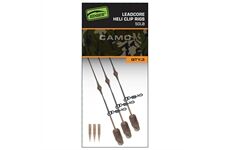 Fox Edges Camo Heli-Clip Rigs 50lb Leadcore 3pcs